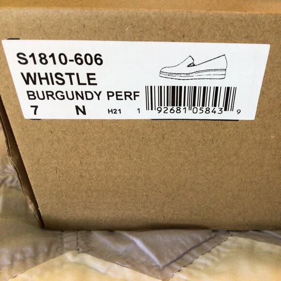 SoftWalk Burgundy Flats with White Soles - Picture 3 of 6